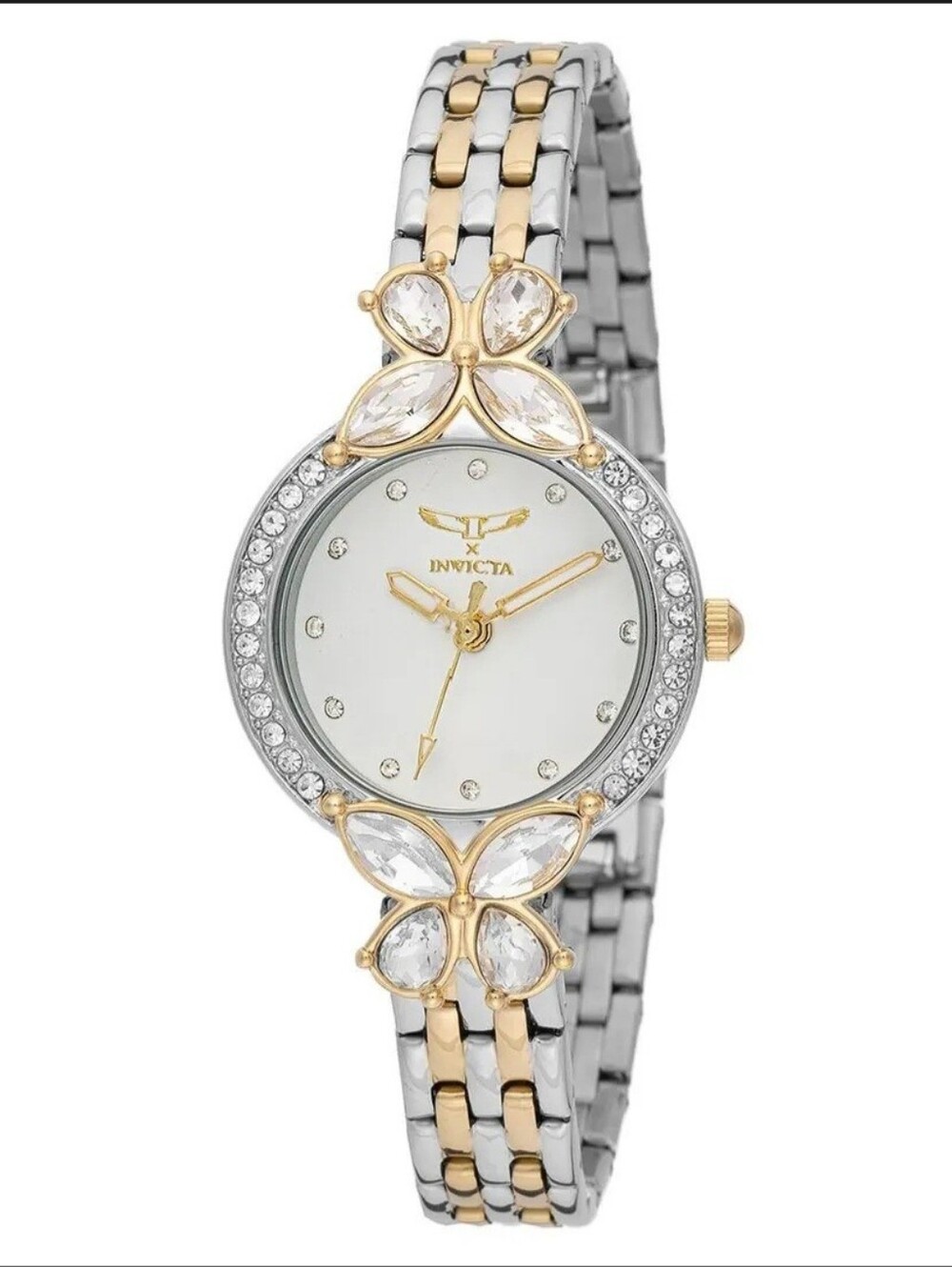 Invicta Women's Two-Tone Crystal Accent Bracelet Watch - Silver/Gold